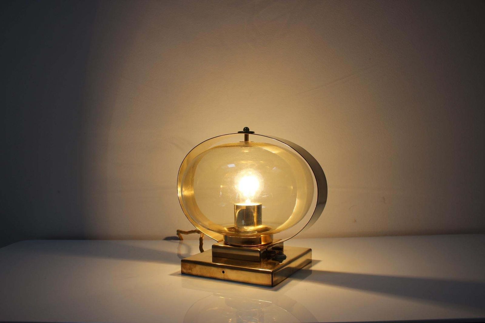 607.0 Preciosa Gold Wall Lamp Or Table Lamp / Kamenický šenov, 1970s photo