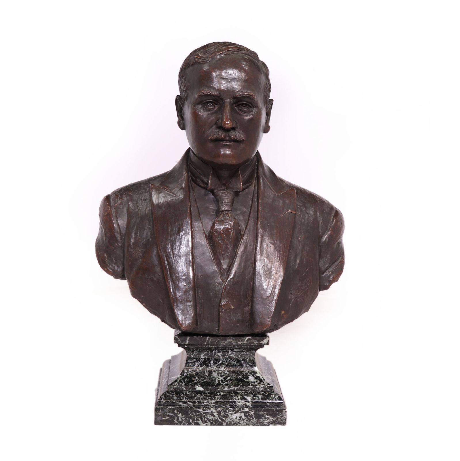 Antique French Bronze Bust Of G,Gars Born 1878