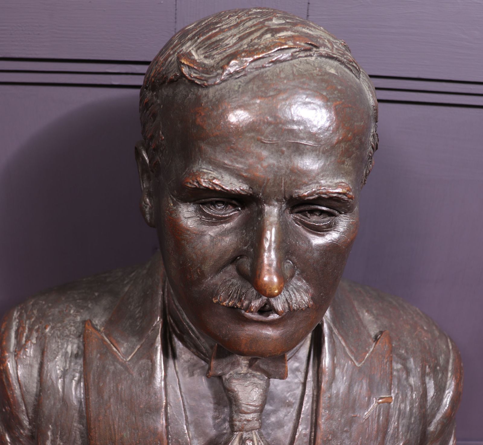 Antique French Bronze Bust Of G,Gars Born 1878 photo buy