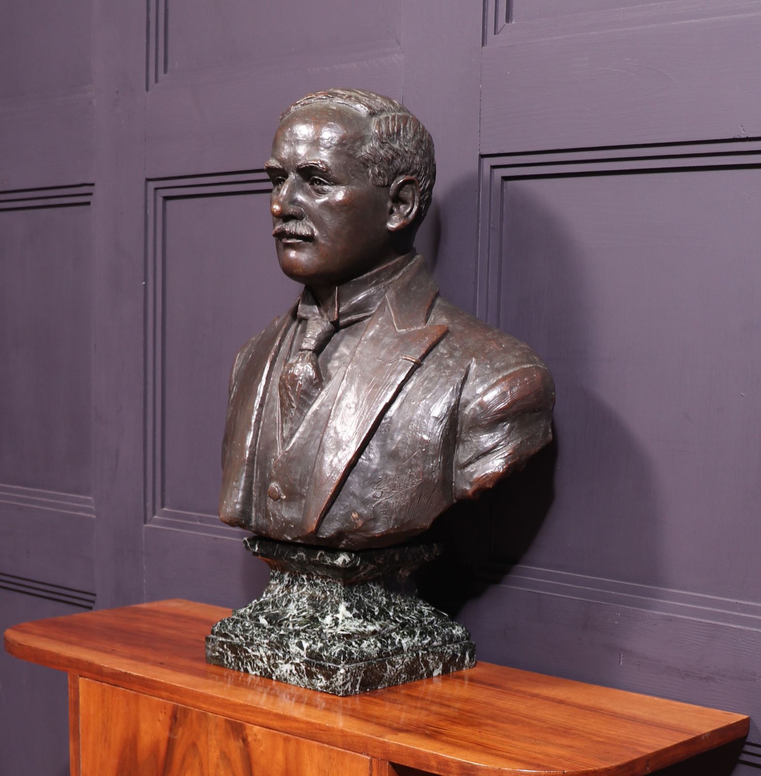 photo buy Antique French Bronze Bust Of G,Gars Born 1878