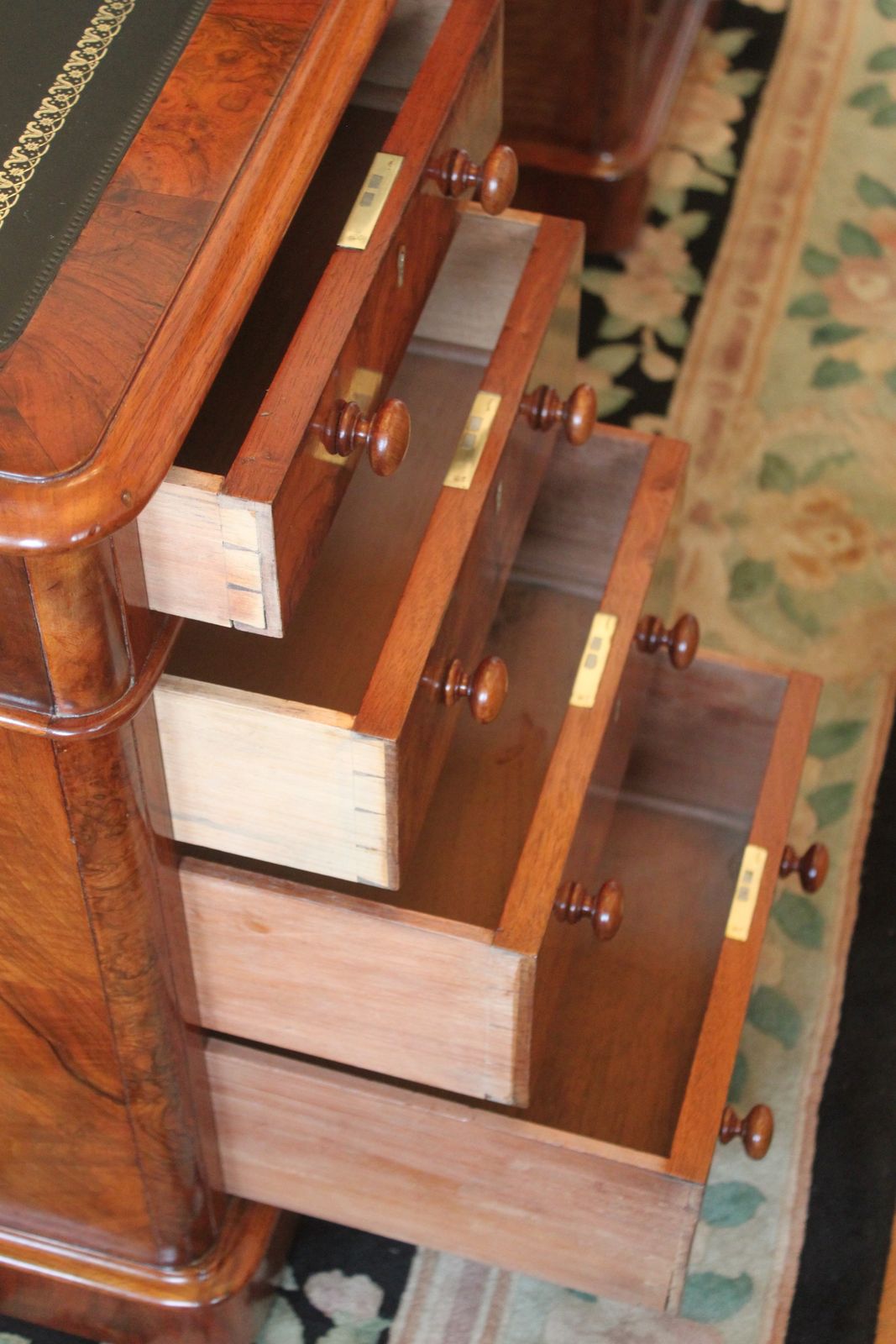 photo buy A Rare Victorian Burr Walnut Partners Desk By Edwards & Roberts
