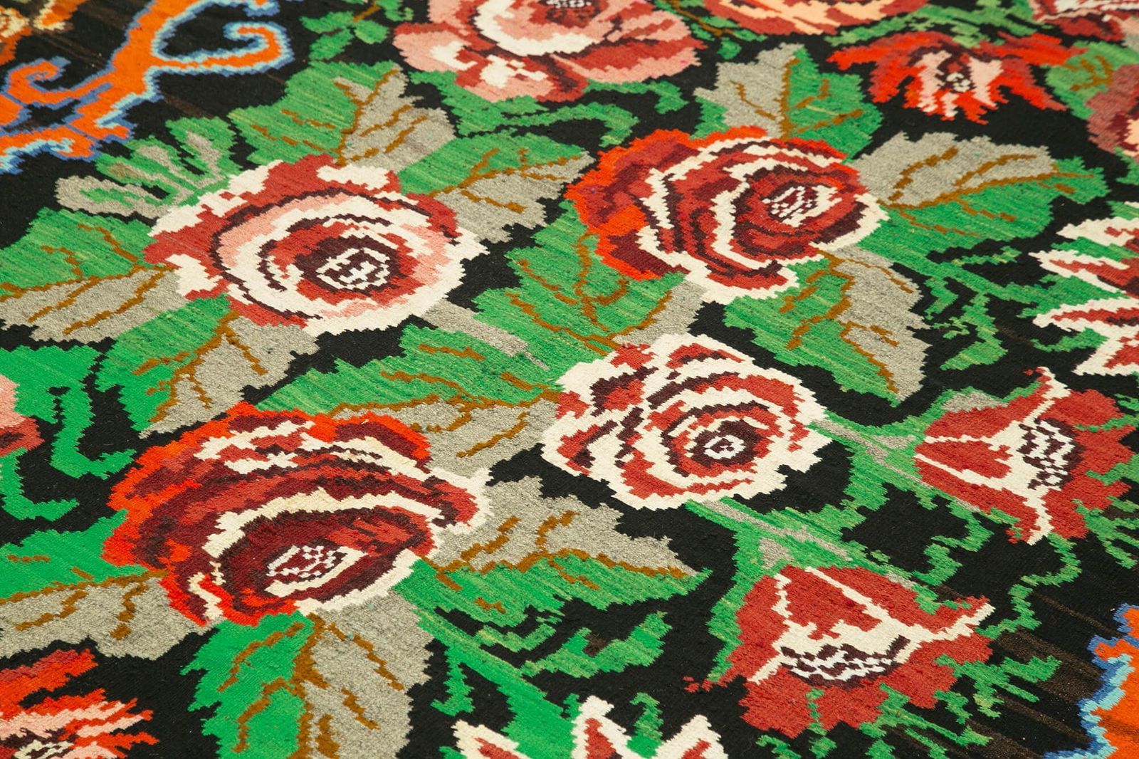 Black Vintage Moldovan Kilim Rug 274  X 197 Cm photo 1186.0