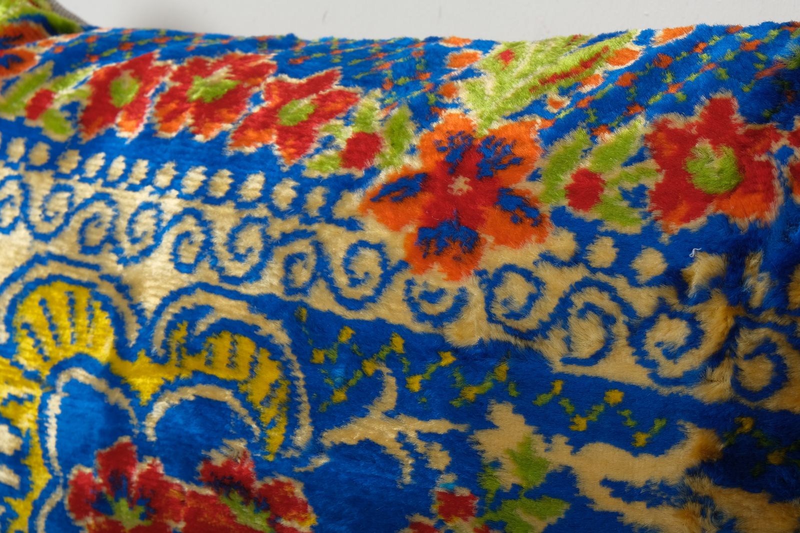 Decorative Pillows Covers, Set Of Two Soft Velvet Silk Pillow, Lumbar Ethnic Cushion Cover 12'' X 19'' photo Textiles