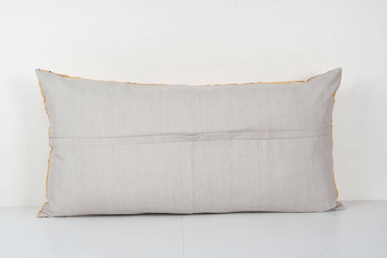 Body Pillow Fashioned From A Mid 20th Century Tashkent Suzani, Extra Long Samarkand Cushion 24'' X 43'' photo for sale