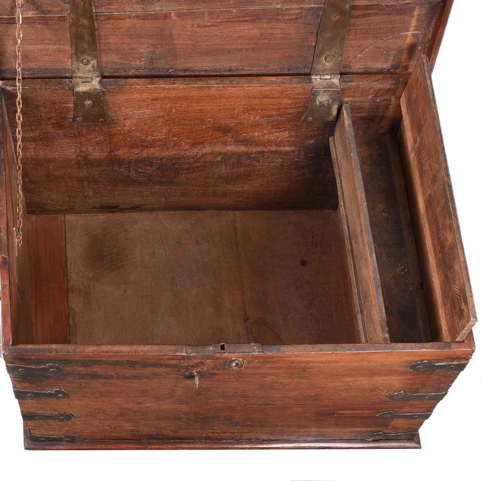 Brass Bound Jackfruit Chest From South India   18thc photo buy
