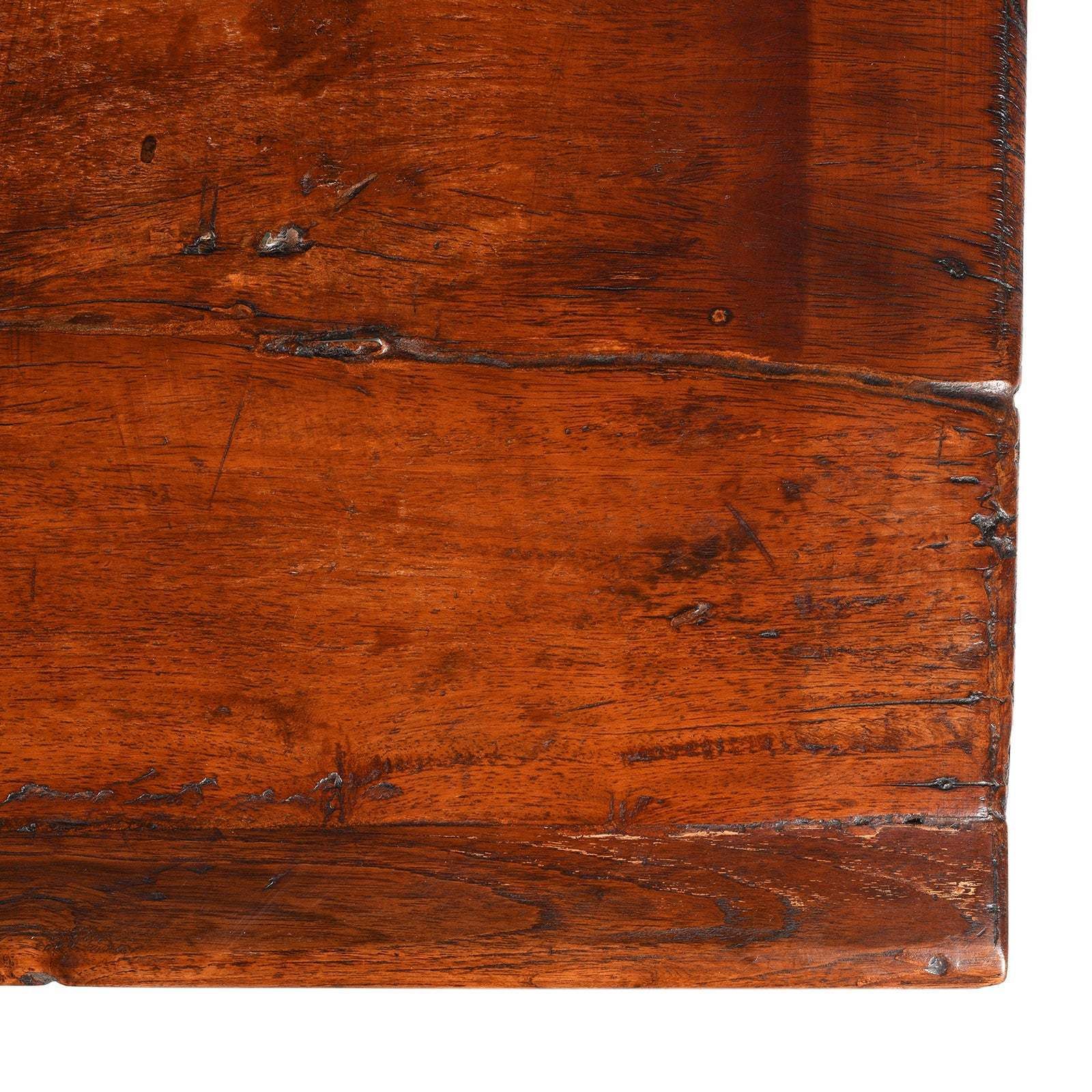 Brass Bound Jackfruit Chest From South India   18thc photo vintage