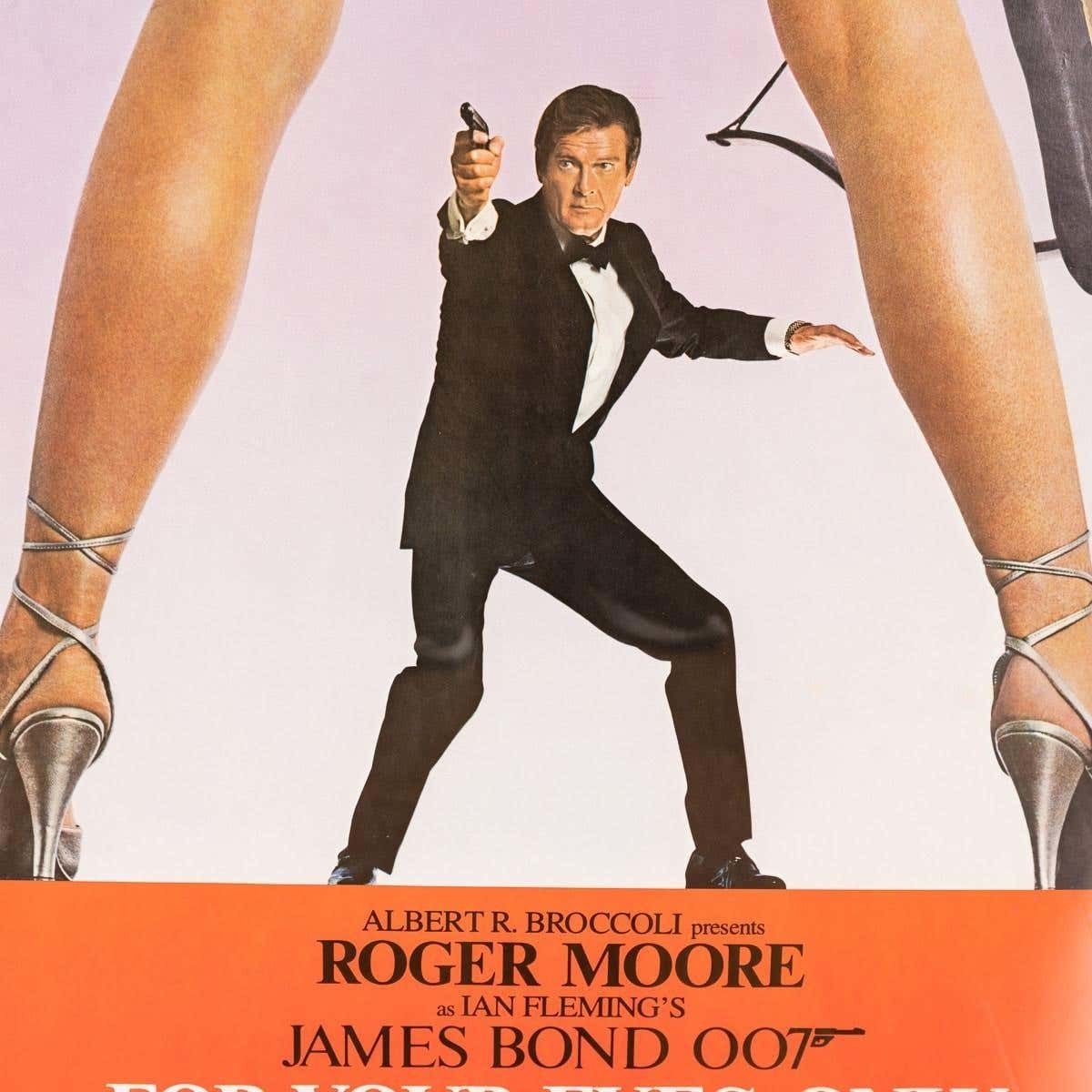 Original James Bond 'For Your Eyes Only' Poster, C.1981 photo vintage