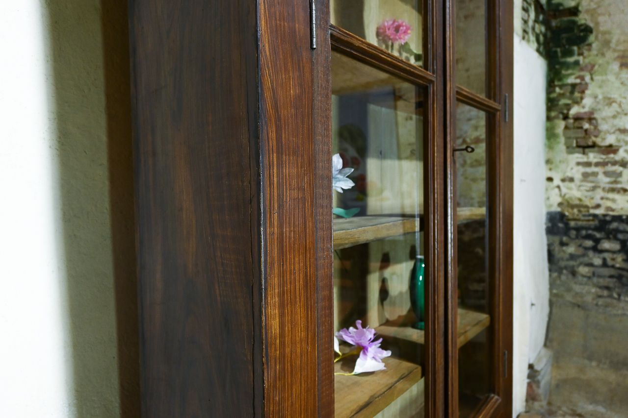 Tall 19th Century French Glazed Faux Bois Rosewood Cabinet photo buy