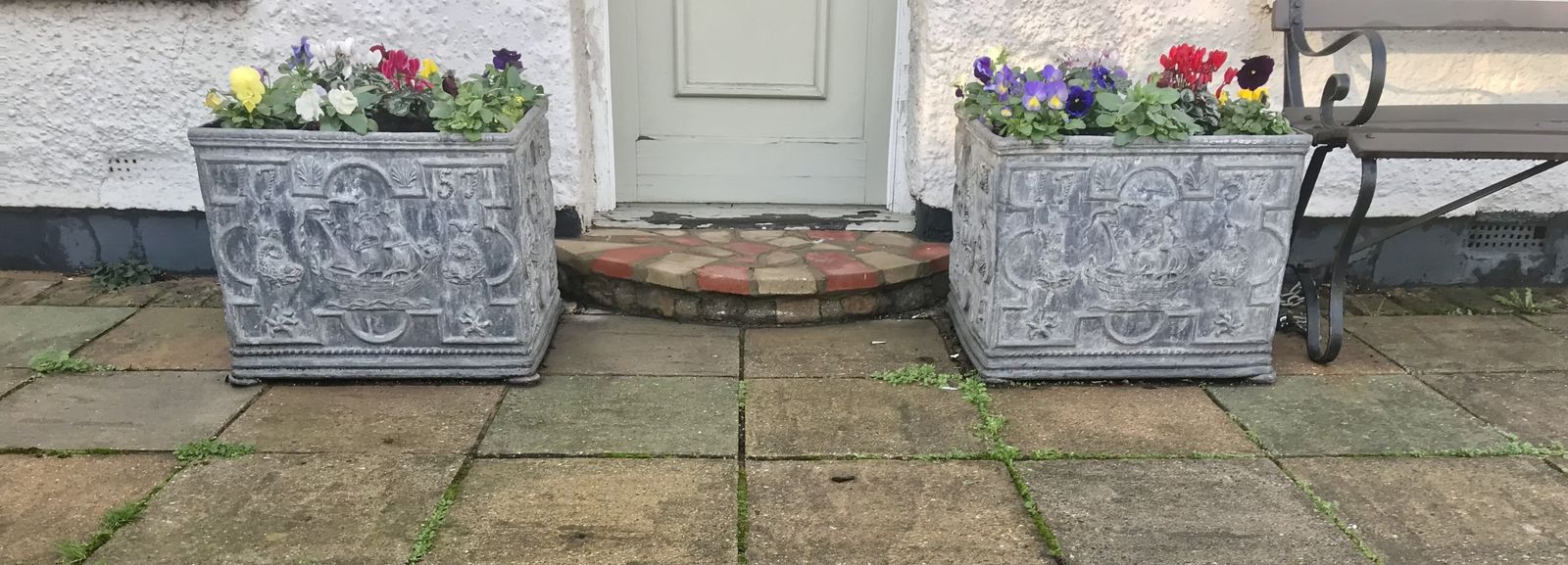 photo furniture George 11 Rare Antique Lead Planters