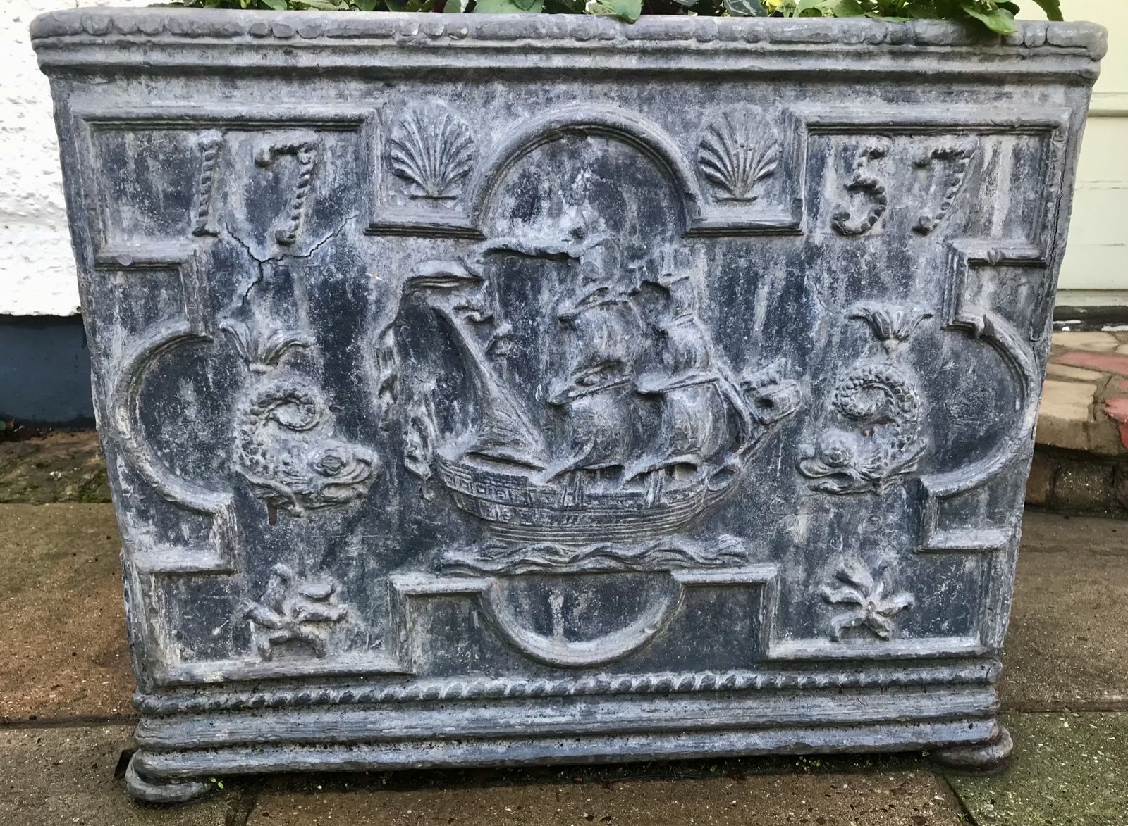 George 11 Rare Antique Lead Planters photo furniture
