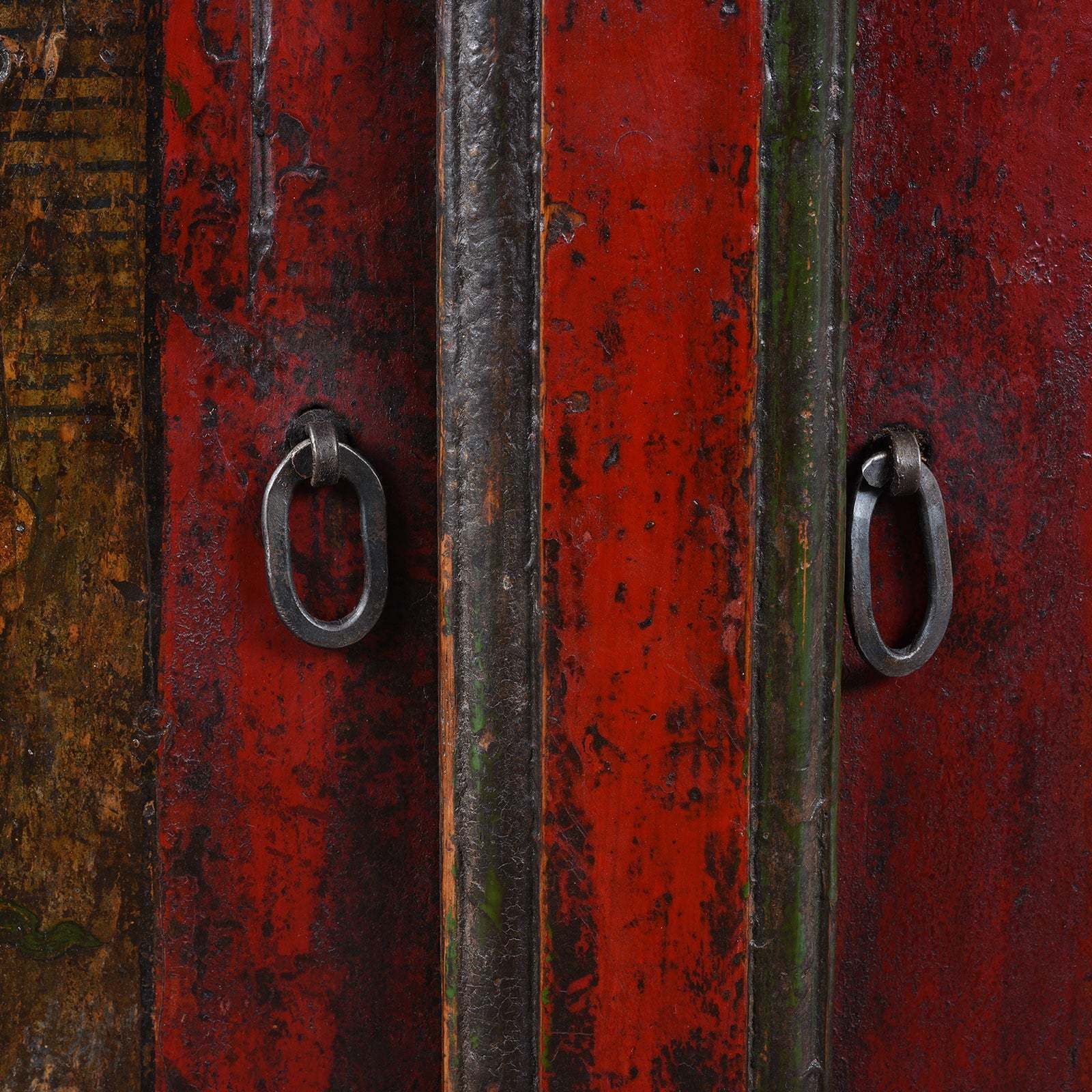Painted Tibetan Pegam Side Cabinet  18thc photo buy