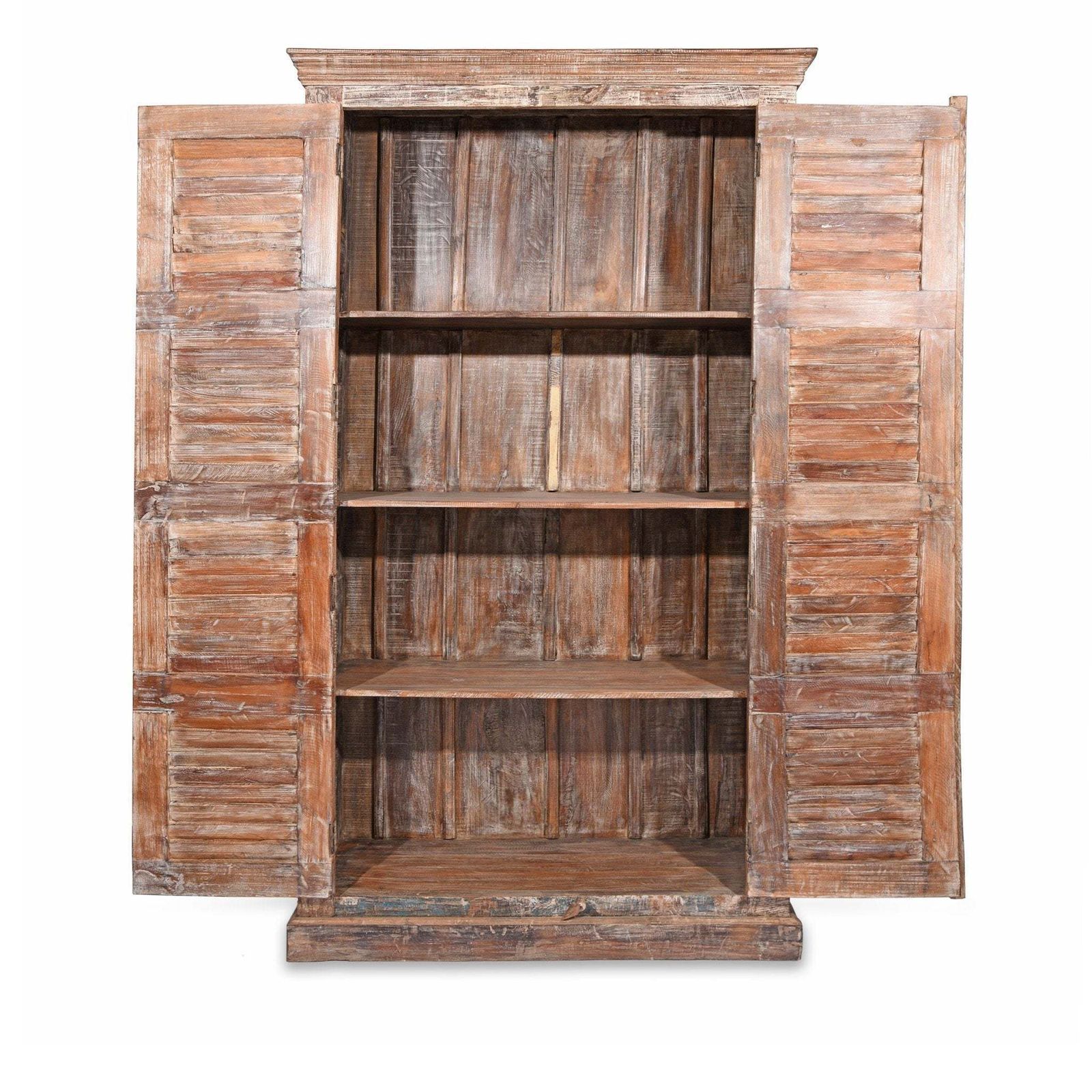 Louvre Door Cabinet Made From Reclaimed Wood photo furniture