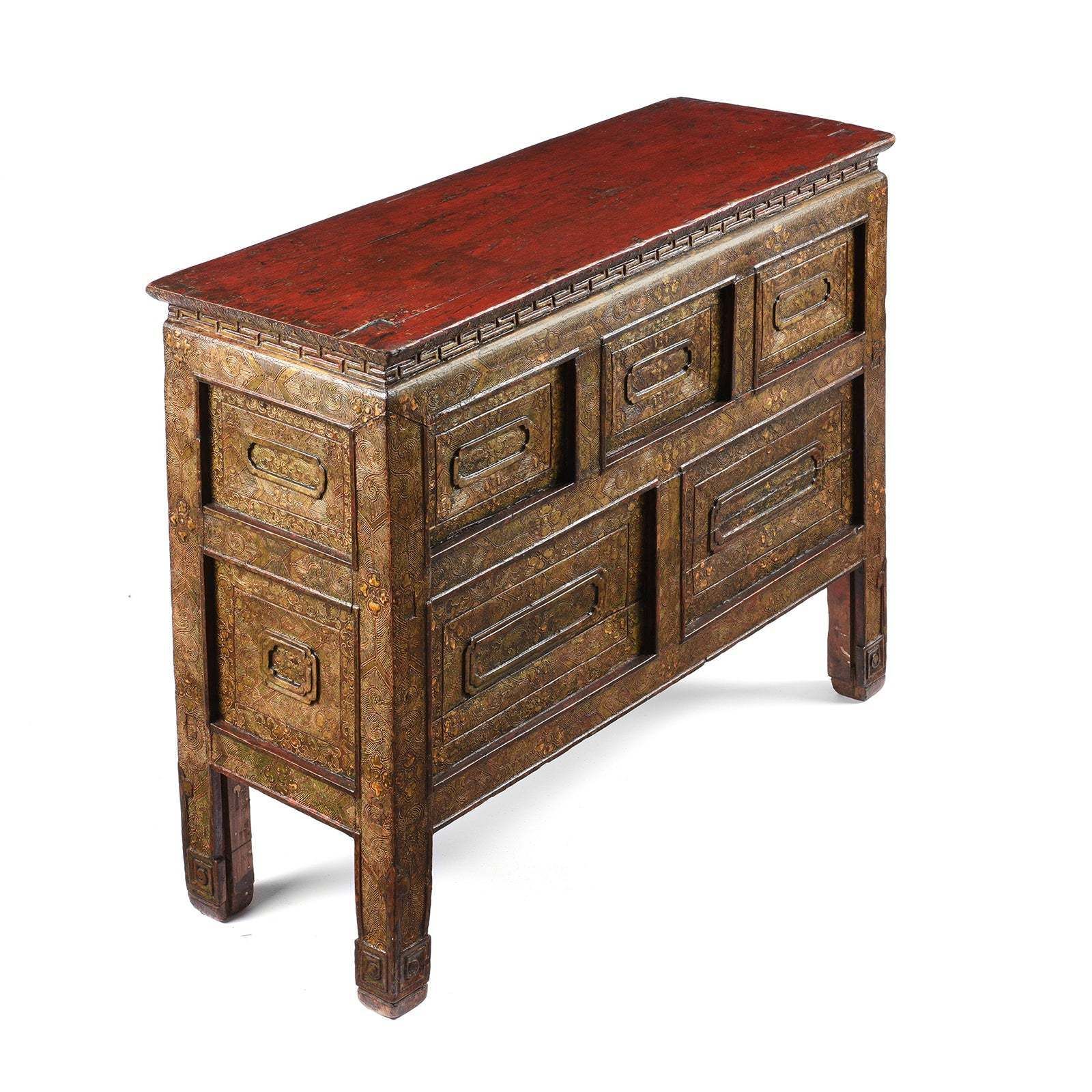 Gilt Tibetan Table From Tsurpu   Late 18th Century photo for sale