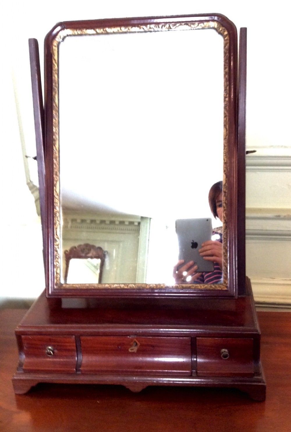 Georgian Mahogany Toilet Or Dressing Table Mirror
