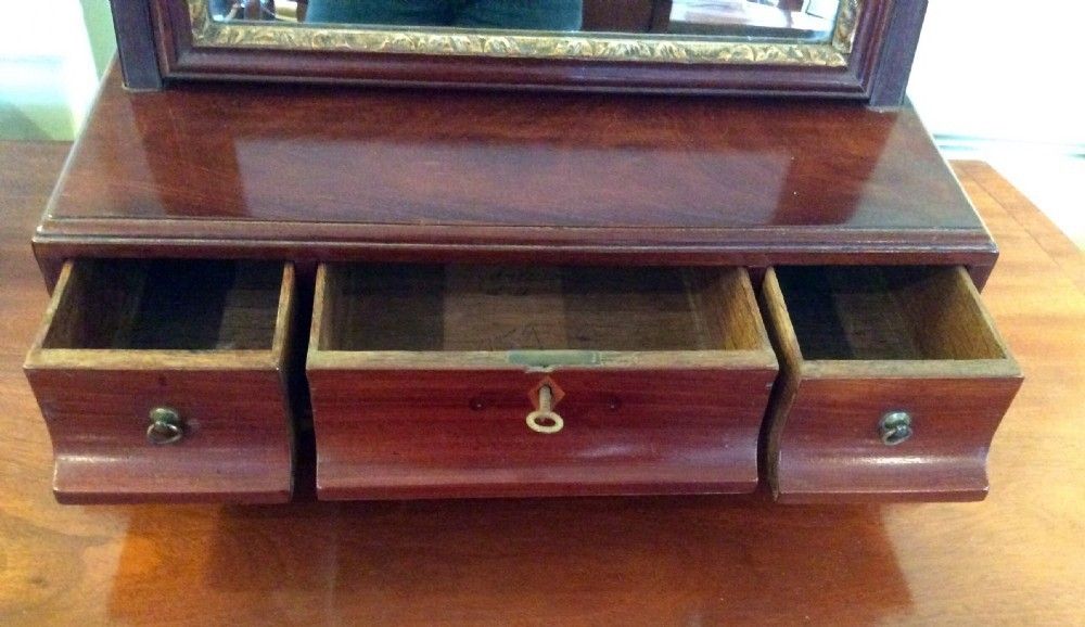 Georgian Mahogany Toilet Or Dressing Table Mirror photo Home Decor
