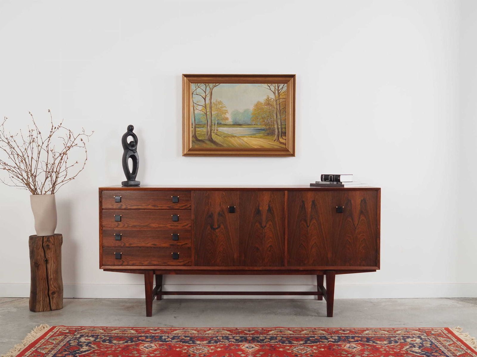Painting „Two Birch By The Pond”, Scandinavian Design, 1970s photo furniture