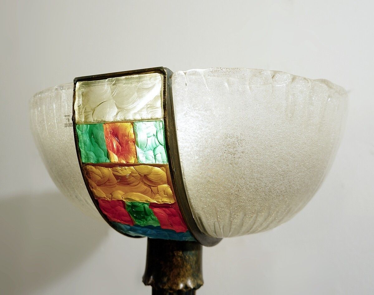 Mid Century Modern Poliarte Style Floor Lamp In Murano Glass photo Lighting