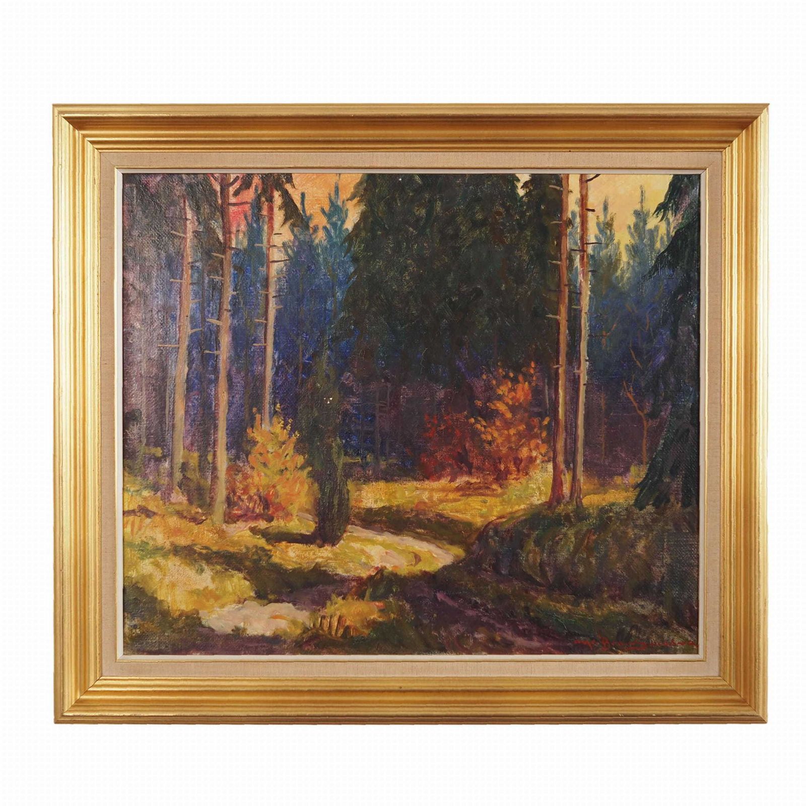 Schilderij „The Autumn Forest", Scandinavisch Design, Jaren 1960
