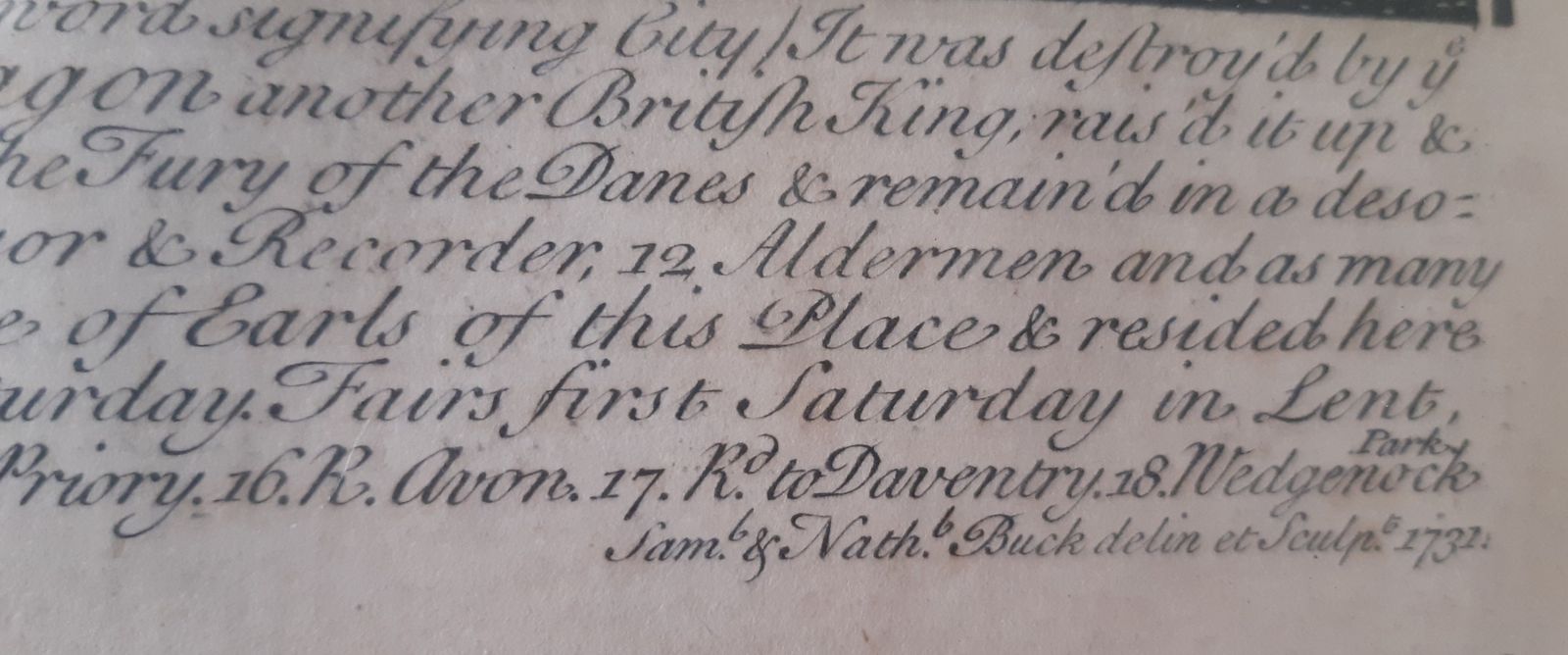 Print Buck South East Prospect Of Warwick photo furniture