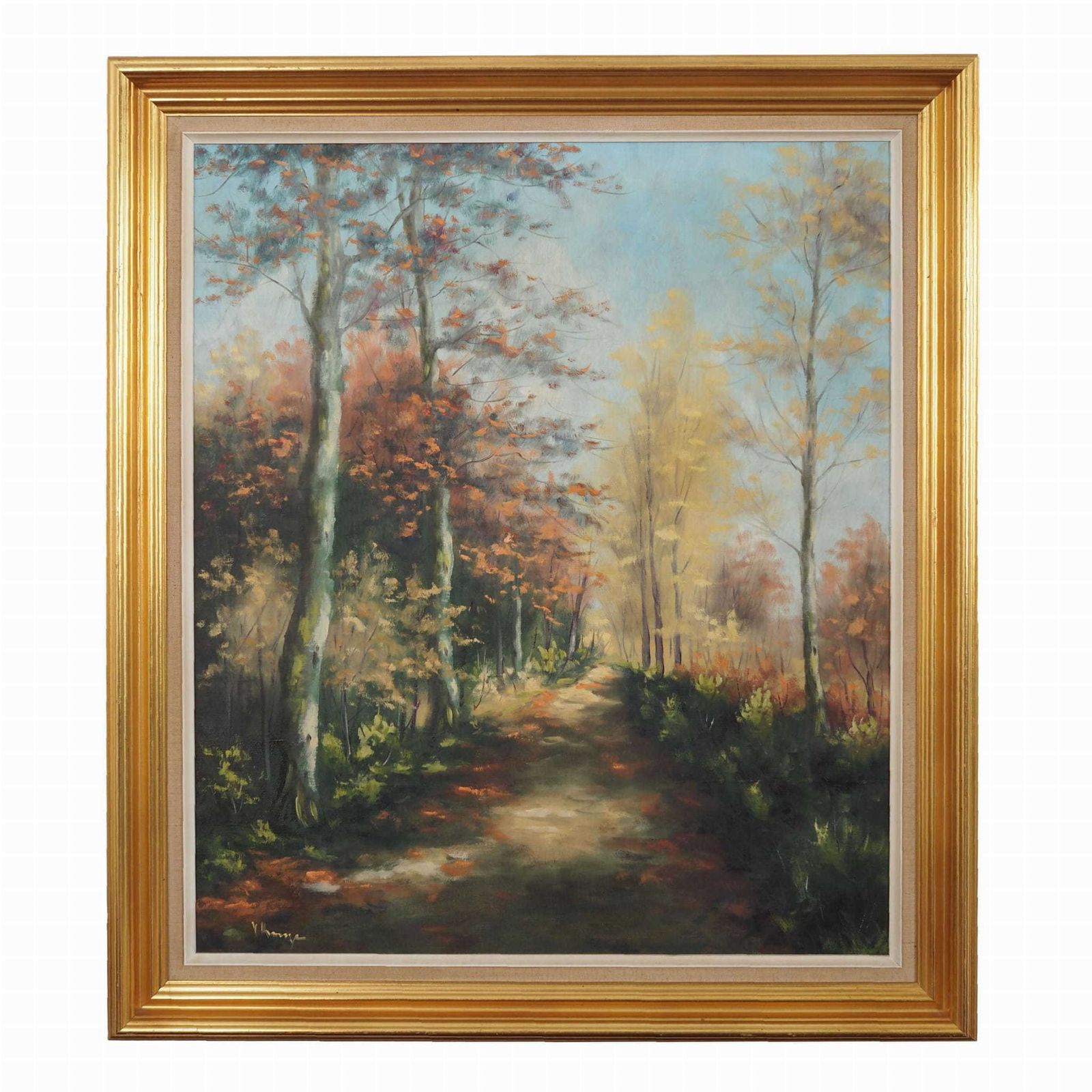 Painting „The Forest Road”, Scandinavian Design, 1970s