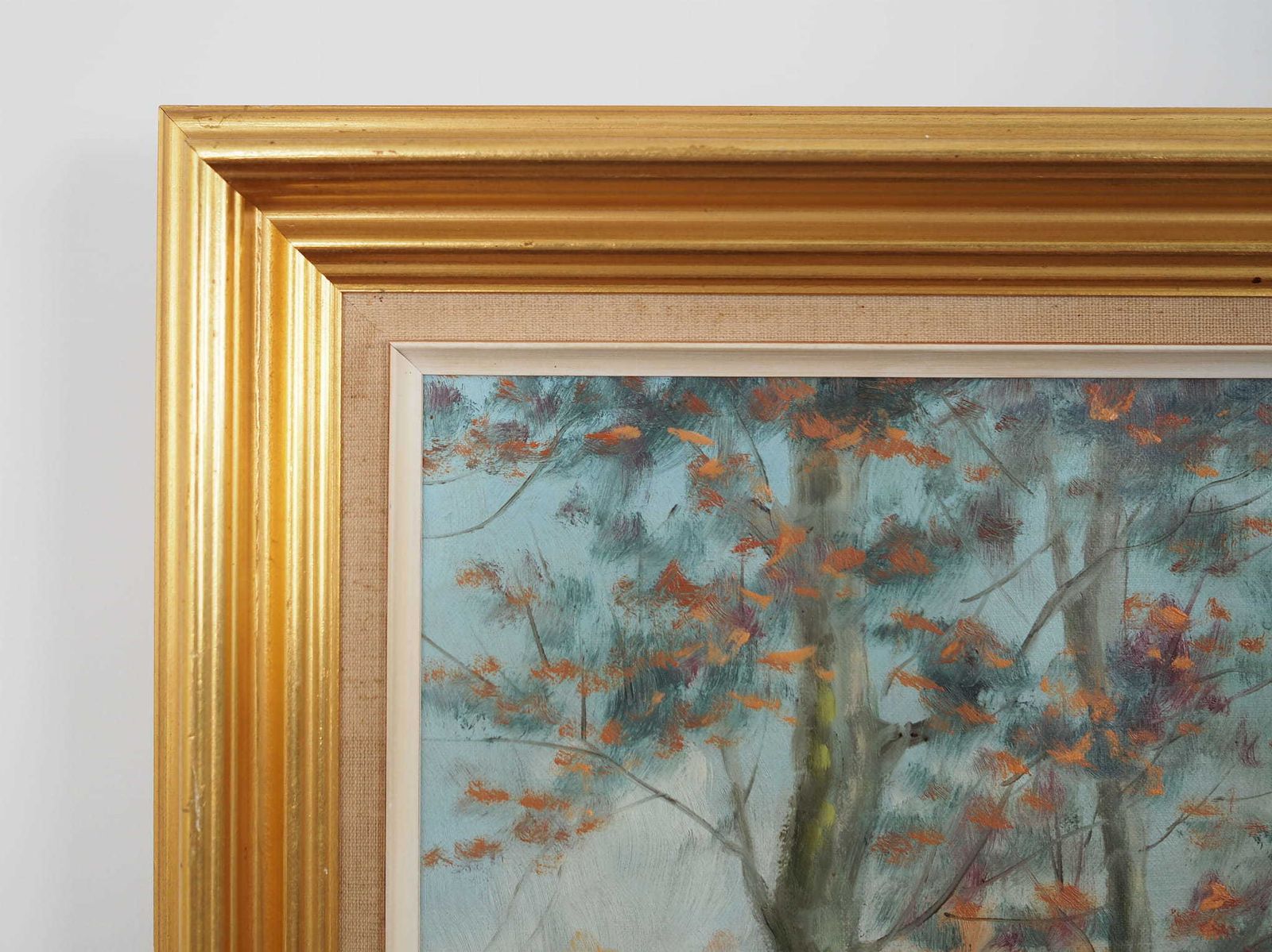 Painting „The Forest Road”, Scandinavian Design, 1970s photo vinterior