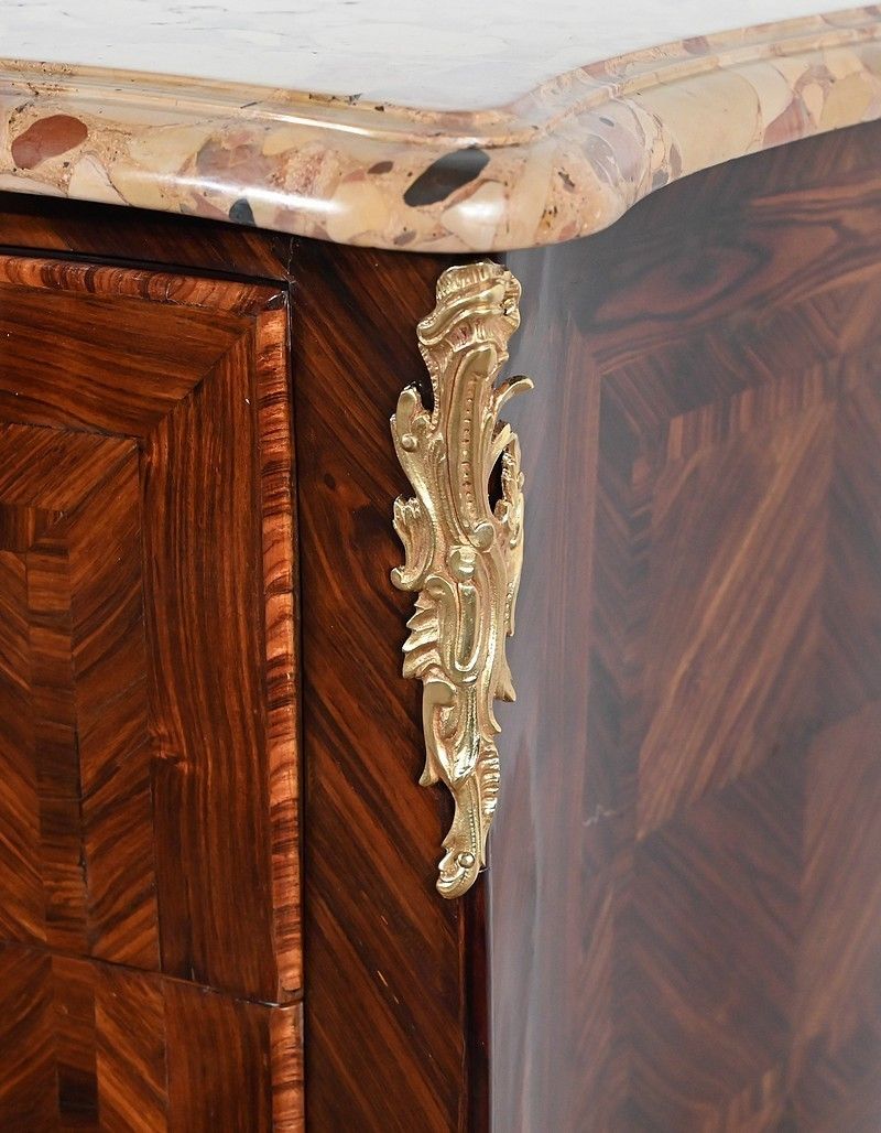 photo for sale Chest Of Drawers In Precious Wood, Stamped P. Migeon, Louis XV Period – 1st Part Of The 18th Century