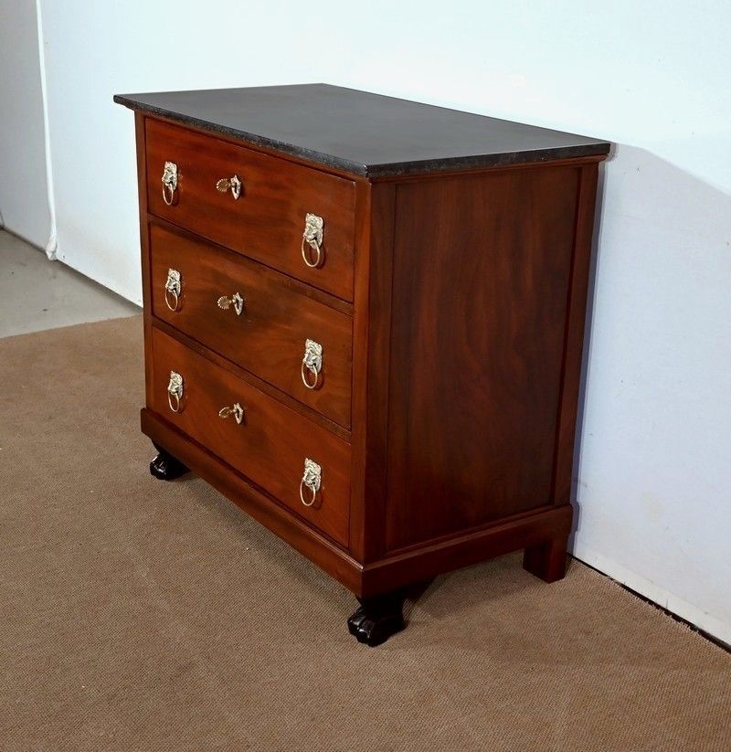 Small Mahogany Commode, Return From Empire Egypt, Early 19th Century photo for sale