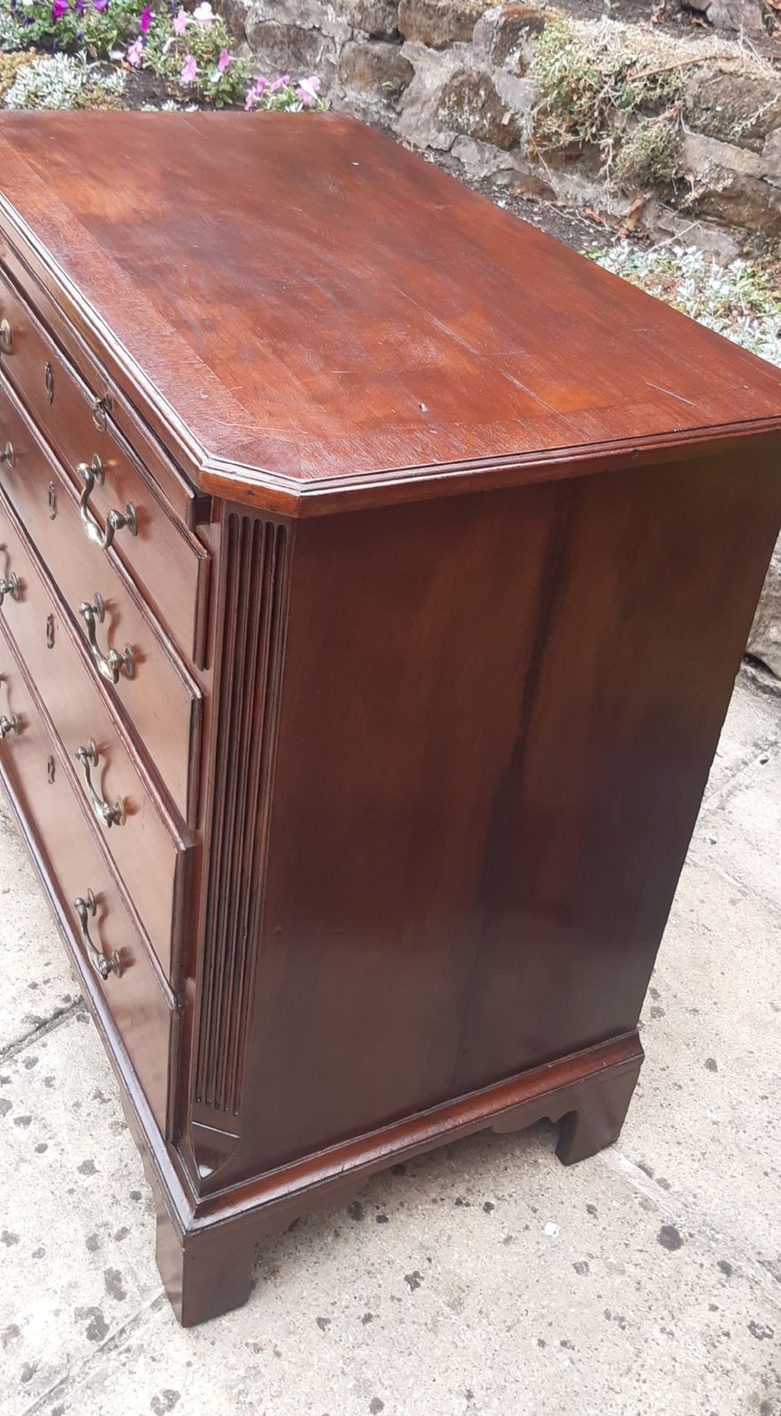 Georgian Mahogany Chest Of Drawers Small photo vintage