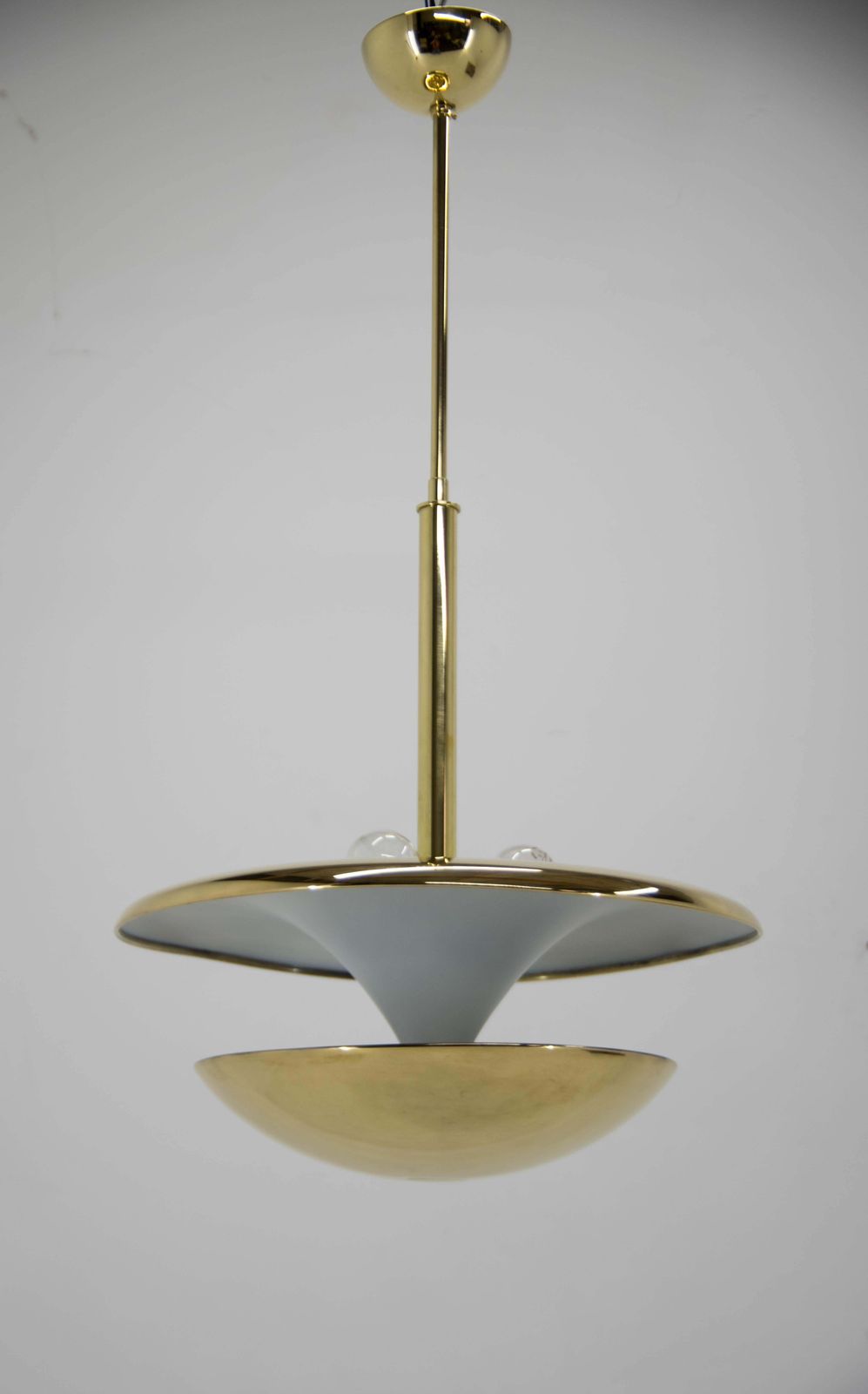 Rare Brass Bauhaus Chandelier By Franta Anyz 1920s Restored