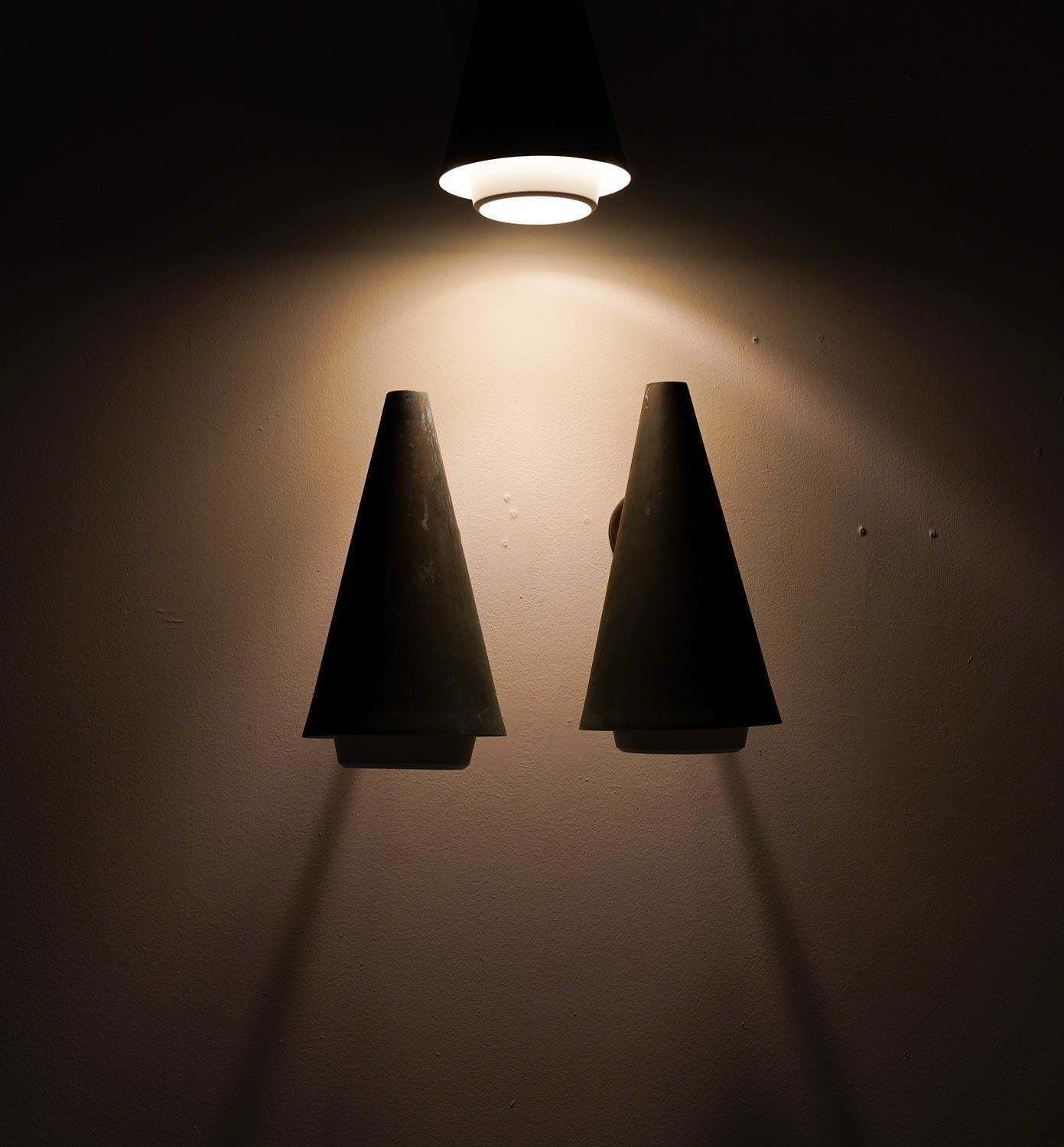 Lighting Swedish Outdoor Wall Lamps In Copper By Hans Agne Jakobsson photo