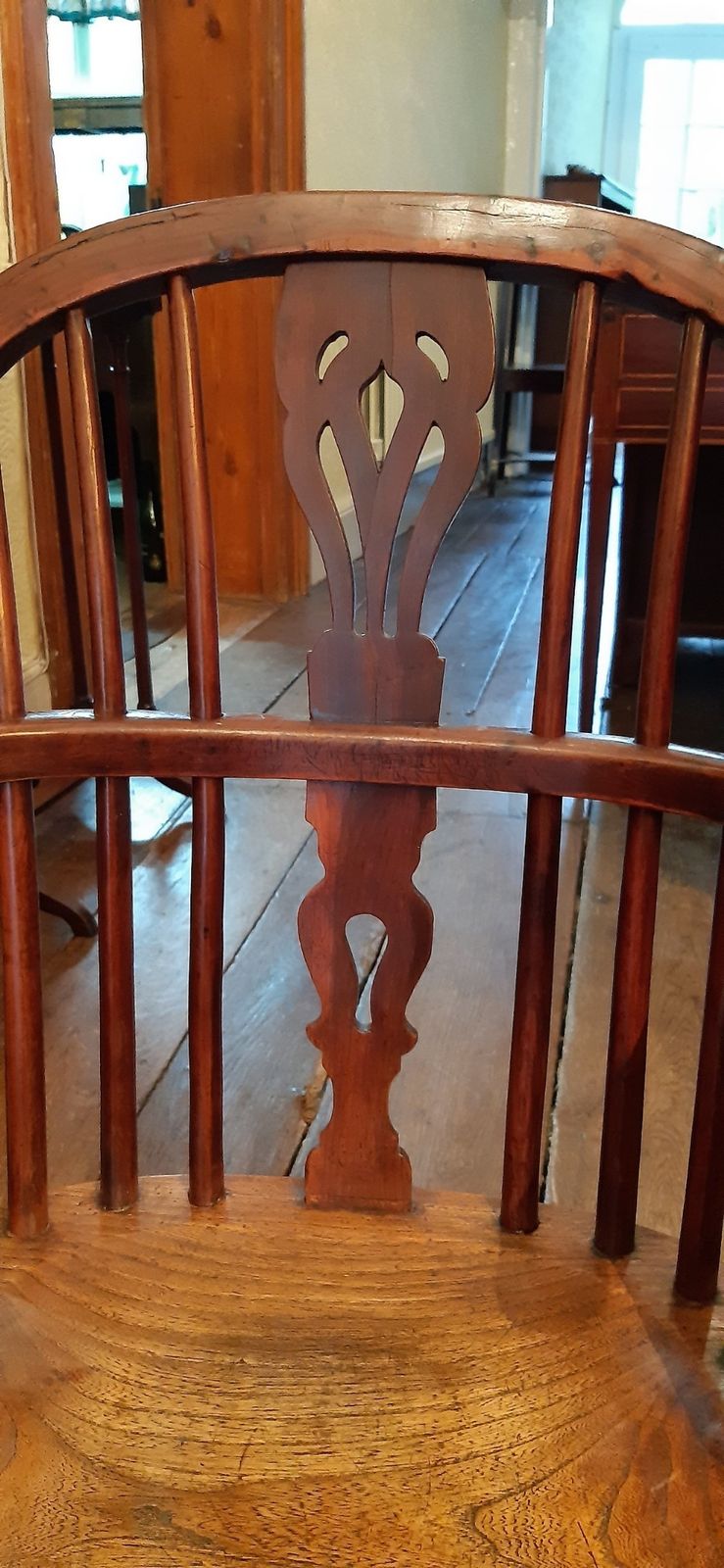 Yew Wood Child's Chair, 1800s, Antique photo Furniture