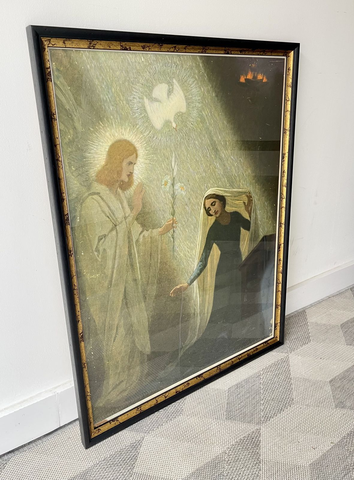 Vintage Framed Print Of The Annunciation photo furniture
