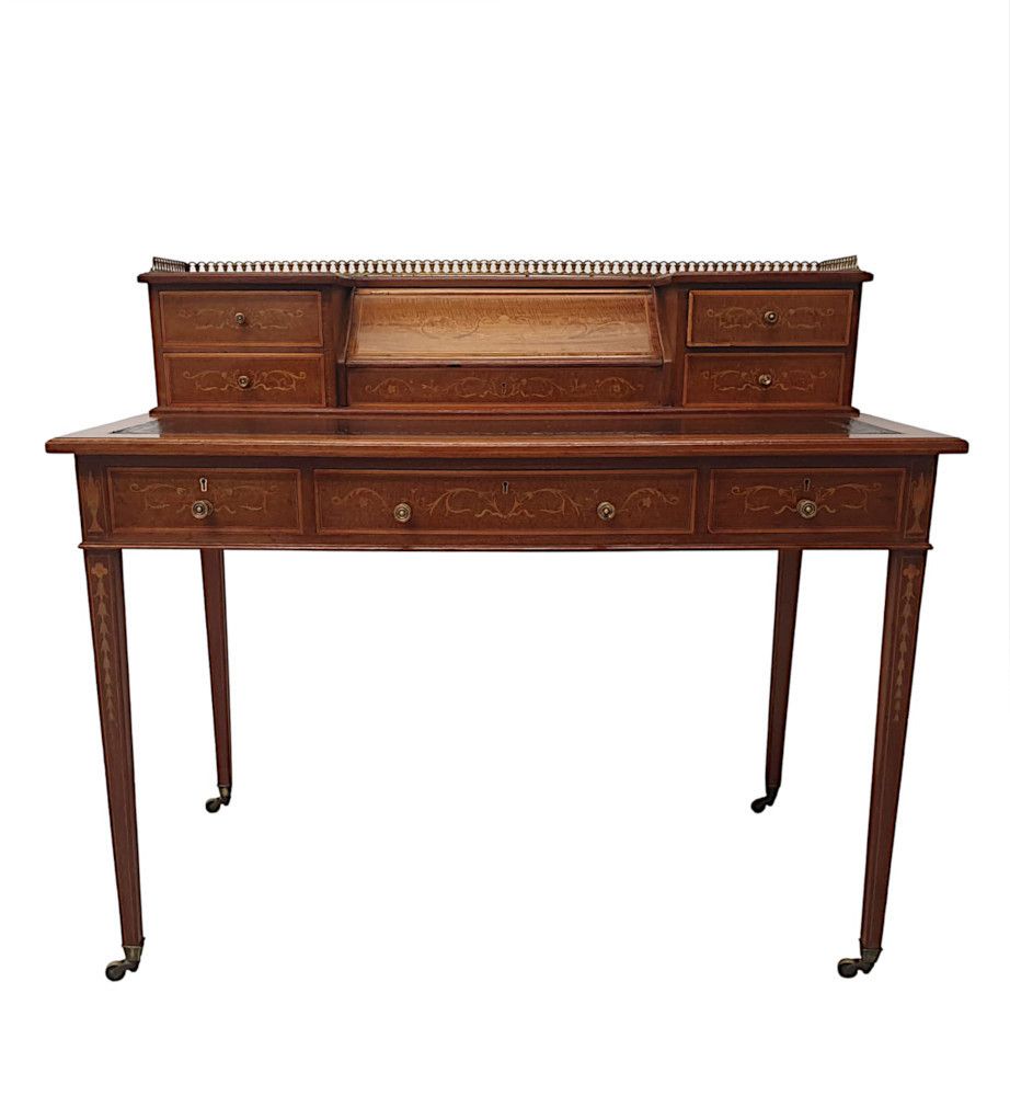 A Very Fine Edwardian Desk Attributed To Edward And Roberts photo vintage
