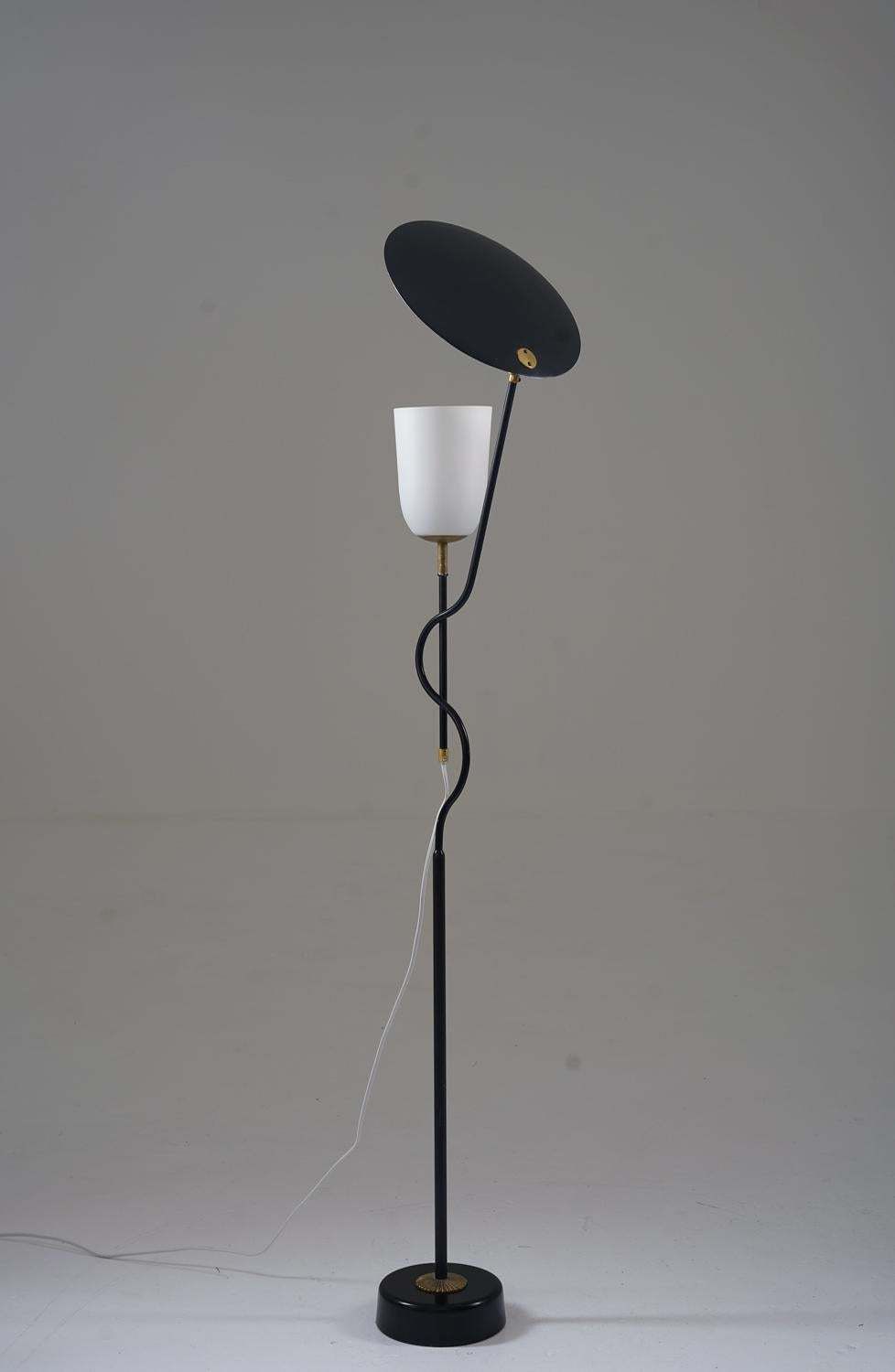 Scandinavian Mid Century Floor Lamp In Metal And Brass photo Lighting