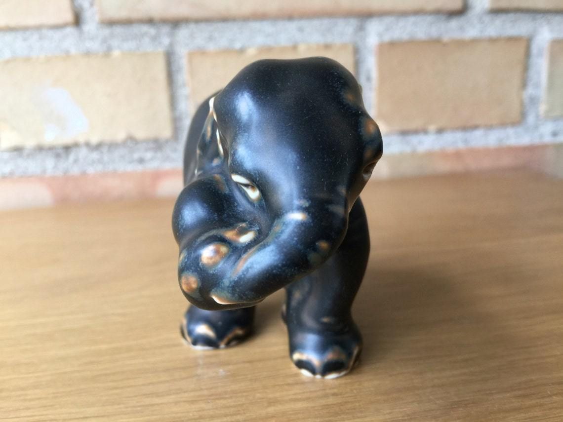 Elephant Calf Figurine By Jeanne Grut For Royal Copenhagen, Form Number 22741, Factory First, Scandinavian Mid Century Modern photo for sale