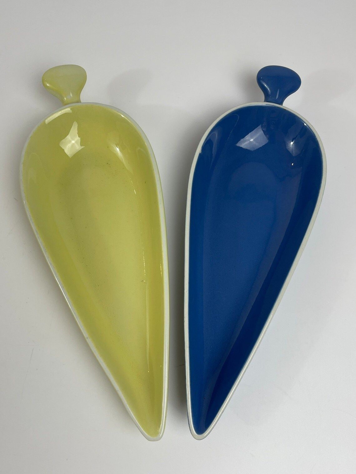 photo for sale Pair Of Serving Trays “Gefyr” By Stig Lindberg For Porcelain Factory Gustavsberg In The 1950s   Scandinavian Mid Century Modern
