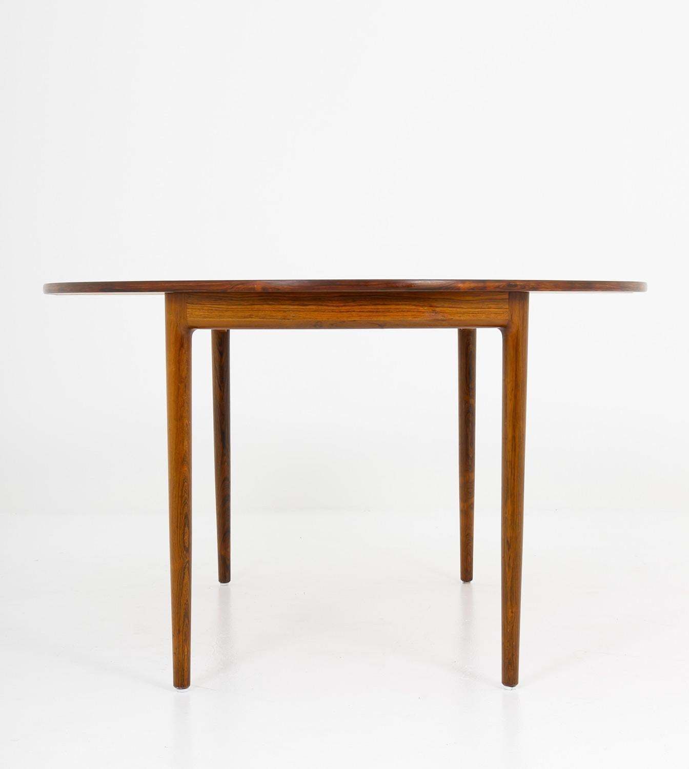 Scandinavian Mid Century Roswood Dining Table By Ib Kofod Larsen, 1960s photo for sale