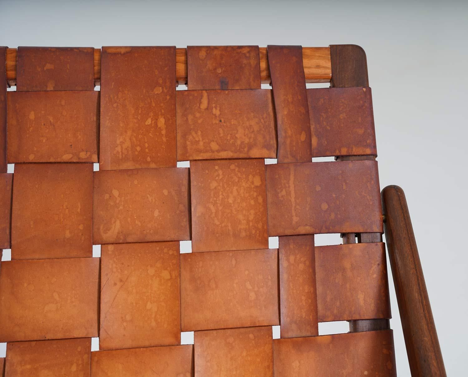 photo furniture Danish Easy Chair By Arne Hovmand Olsen In Leather And Walnut