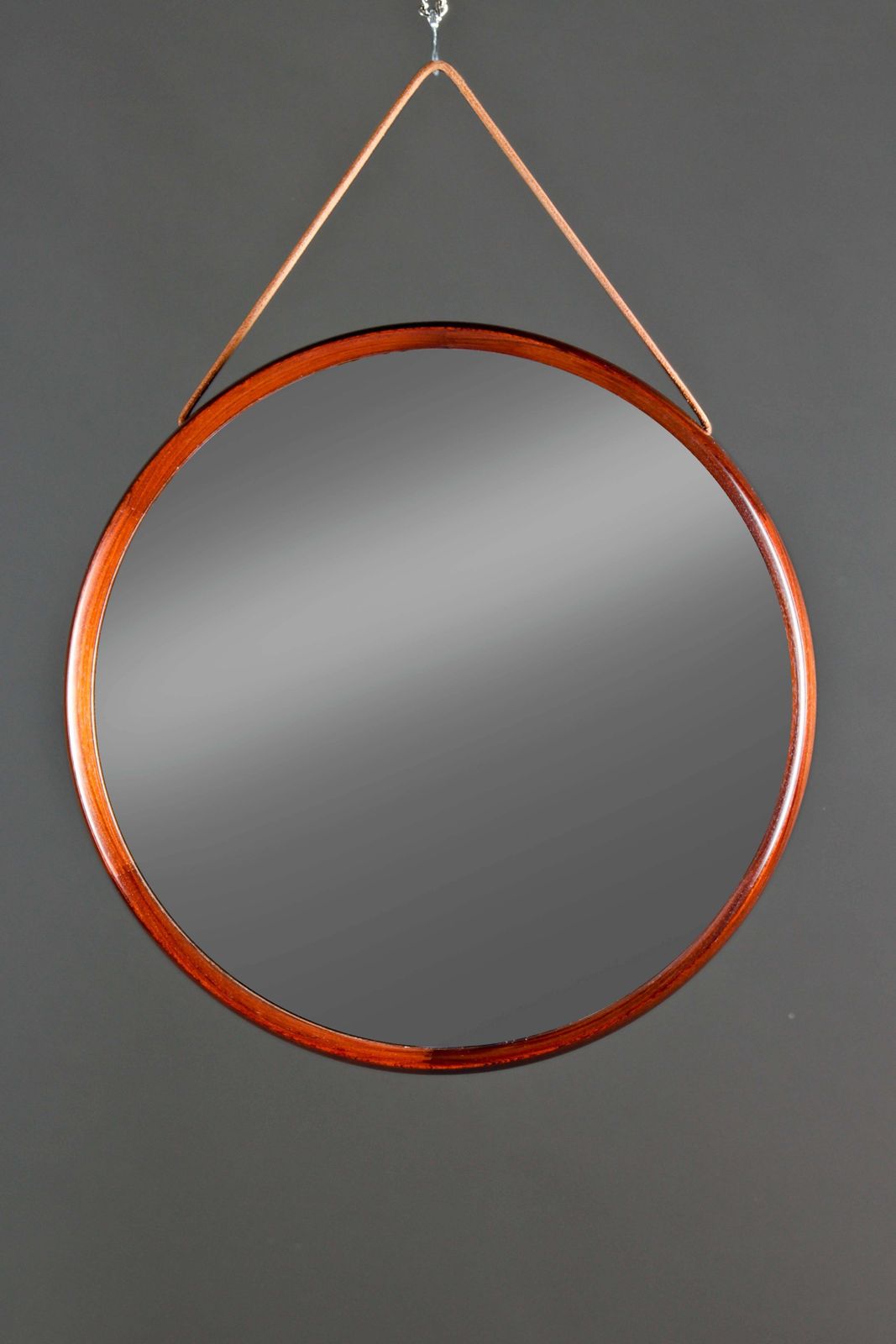 Round Mirror In Rosewood By Uno & Östen Kristiansson For Luxus photo furniture