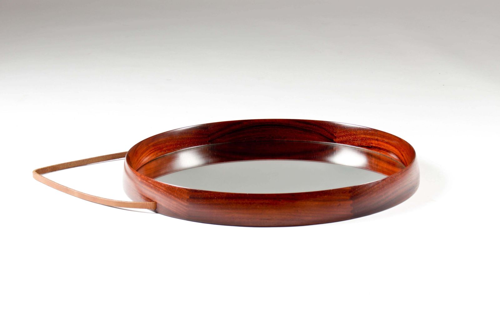 Round Mirror In Rosewood By Uno & Östen Kristiansson For Luxus photo 1691.0