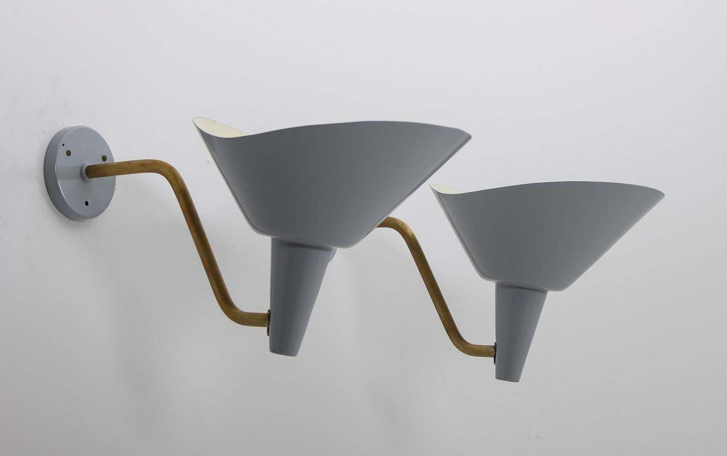 Swedish Wall Lamp In Brass And Metal By Hans Bergström For Ateljé Lyktan photo for sale