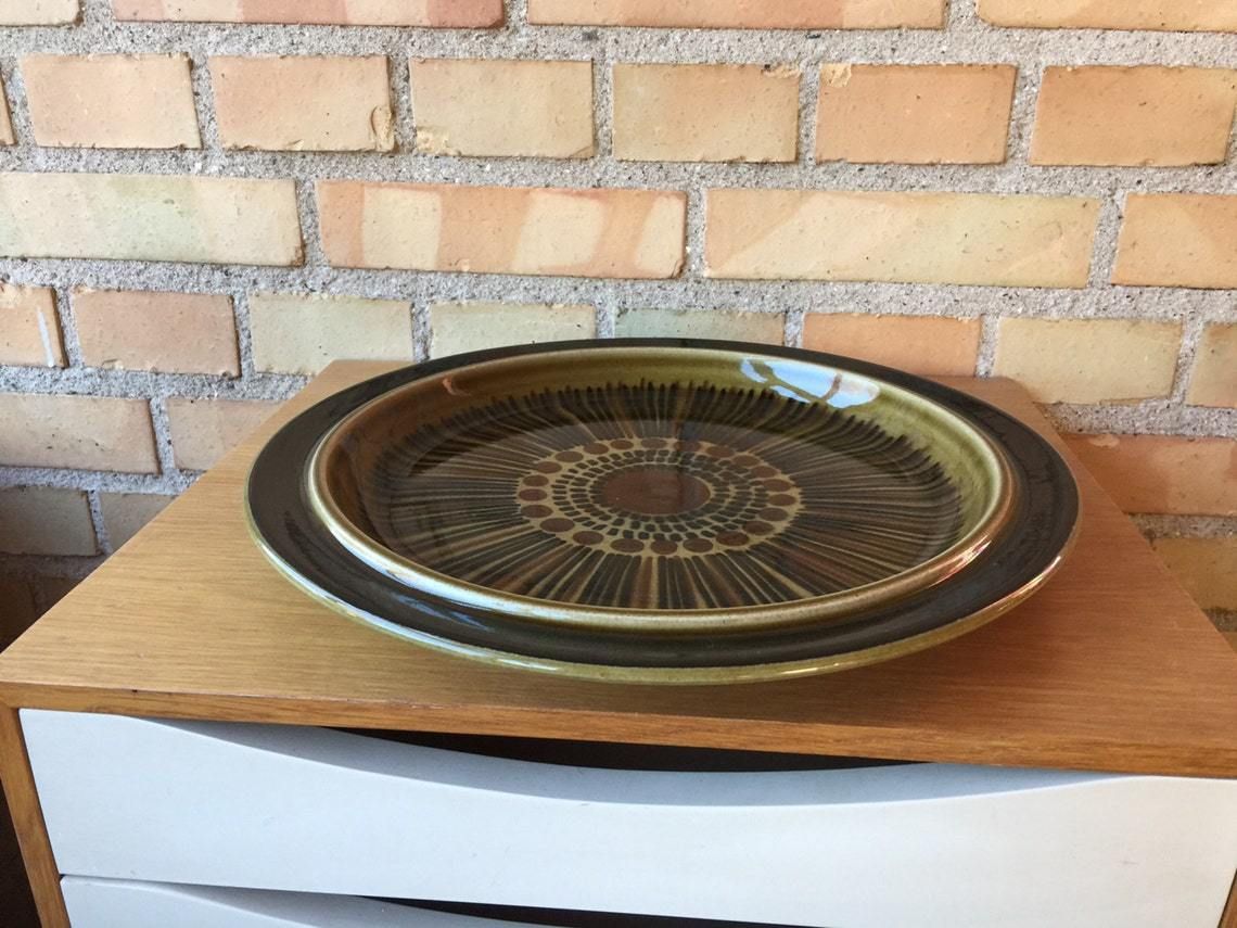 Arabia Finland, Serving Plate, Kosmos, By Gunvor Olin Gronqvist, 1960s 1970s, Scandinavian Space Age With Beautiful Handprinted Motive photo furniture