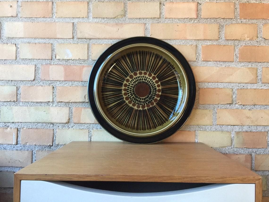 Arabia Finland, Serving Plate, Kosmos, By Gunvor Olin Gronqvist, 1960s 1970s, Scandinavian Space Age With Beautiful Handprinted Motive photo 176.0