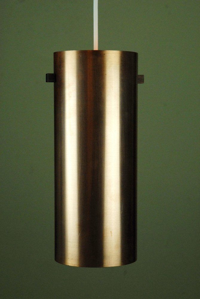 Copper & Teak Pendant Lamp By Uno & östen Kristiansson For Luxus, Vittsjö, Sweden, 1960s photo 645.0