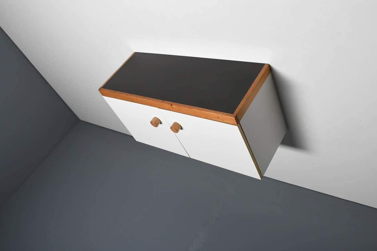 Wall Mounted 'Les Arcs’ Cabinet / Sideboard By Charlotte Perriand, France 1970s photo for sale