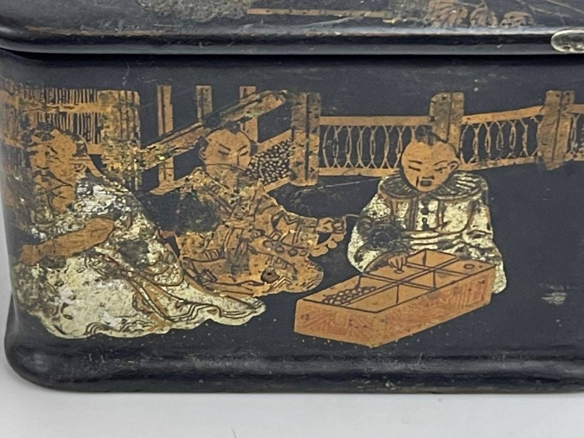 Chinese Antique Lacquer Money Box  Piggy Bank Beautiful Motifs photo 219.0