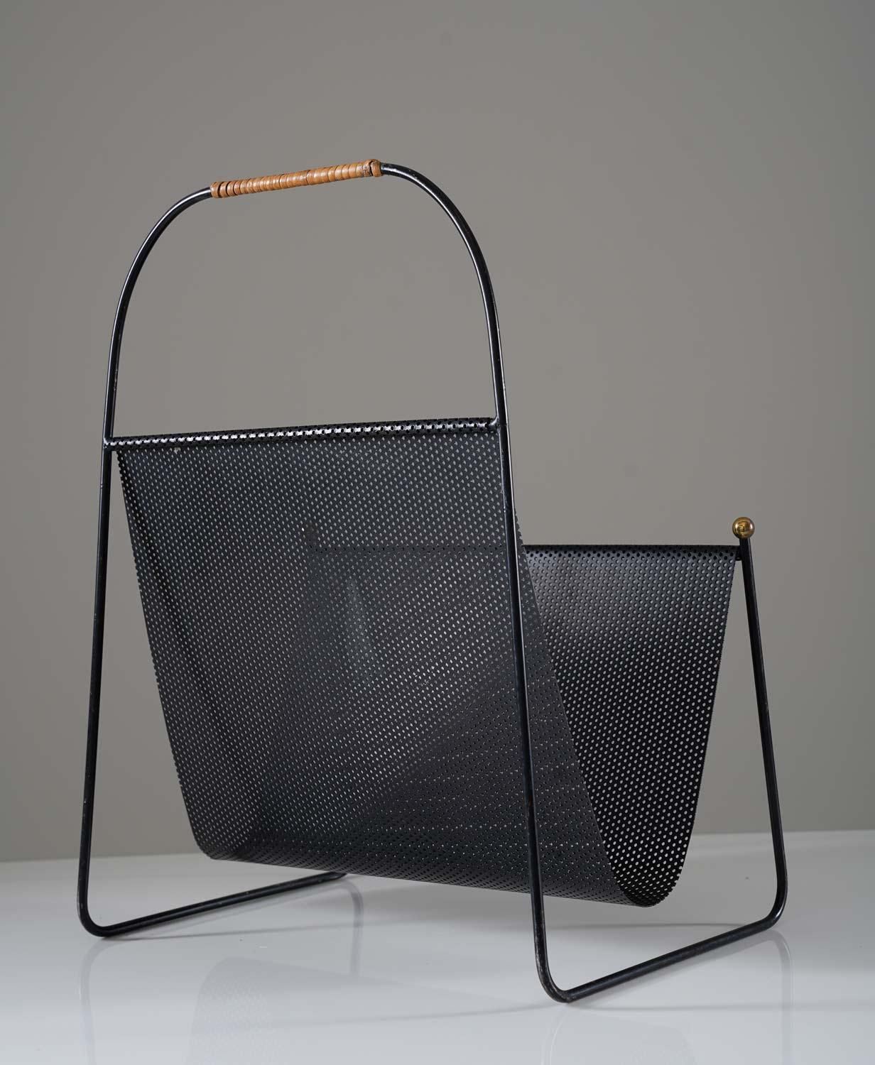 Scandinavian Midcentury Magazine Holder By Ystad Metall photo Home Decor