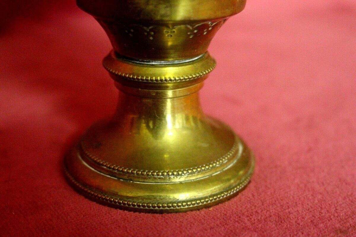 Antique French Embossed Bronze Doré Vase Centerpiece Paris 19th Century photo buy