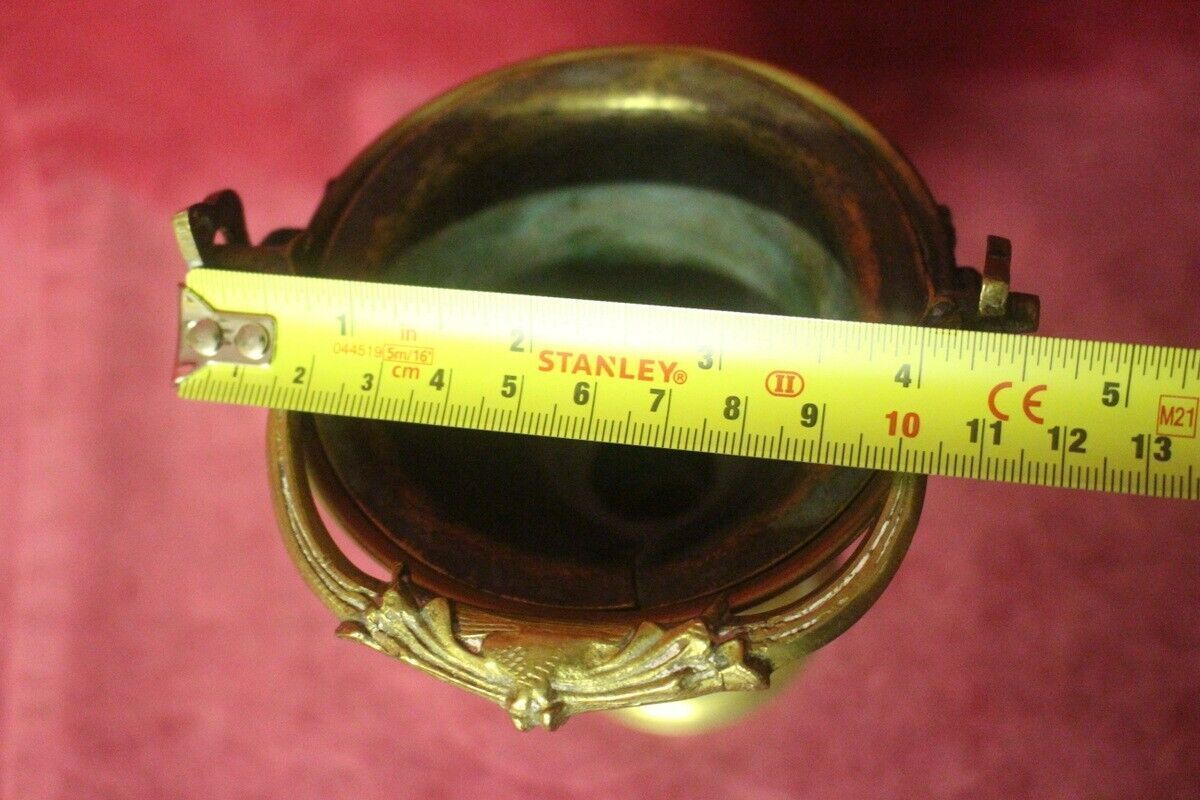 photo for sale Antique French Embossed Bronze Doré Vase Centerpiece Paris 19th Century