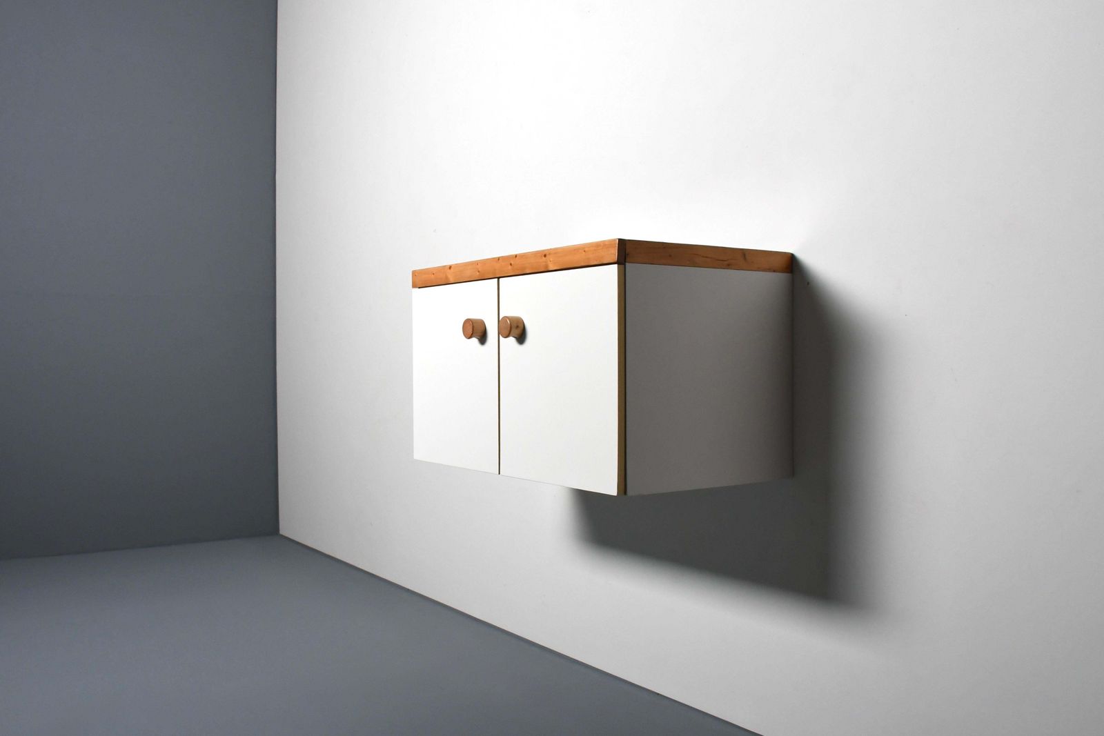Wall Mounted 'Les Arcs’ Cabinet / Sideboard By Charlotte Perriand, France, 1970s photo for sale